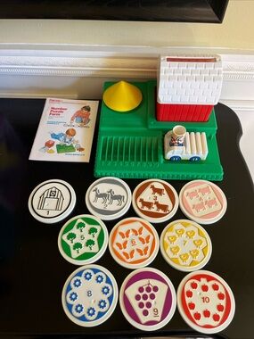 vintage 90s parents magazine number puzzle farm counting & learning numbers-mint